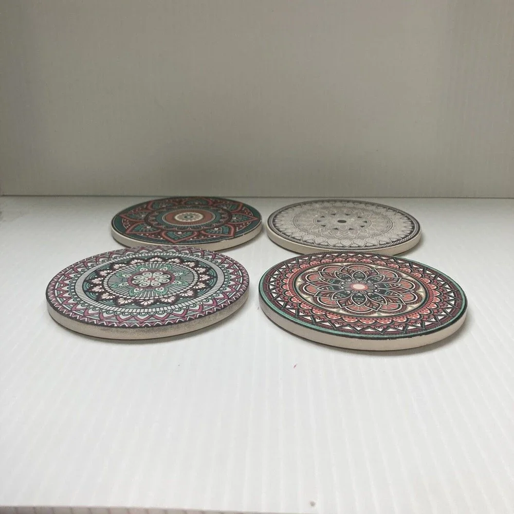 Mandala Coasters Bohemian Ceramic 4